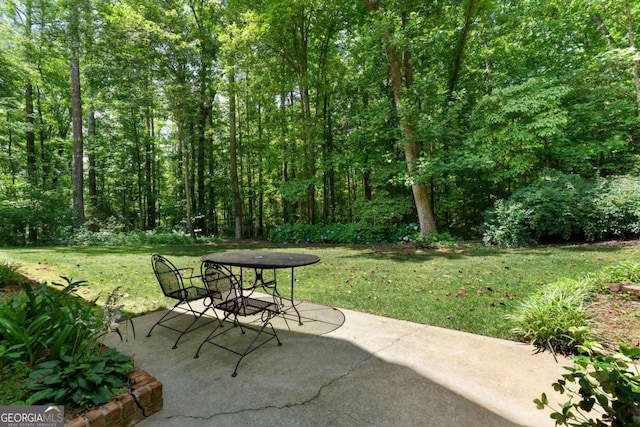 17 Shotgun Rd NW, Cartersville, GA 30121 - view of patio with a wooded view