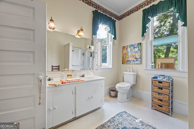 514 S Jefferson St, Washington, GA 30673 - bathroom featuring double vanity, plenty of natural light, and tile patterned floors