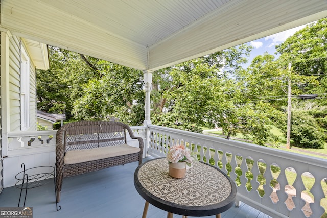 514 S Jefferson St, Washington, GA 30673 - deck with view of scattered trees