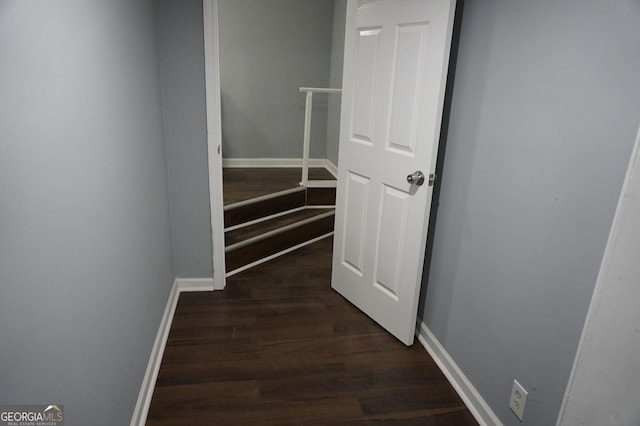 39 Mcferrin Cir, Riverdale, GA 30274 - corridor with dark wood-type flooring and baseboards