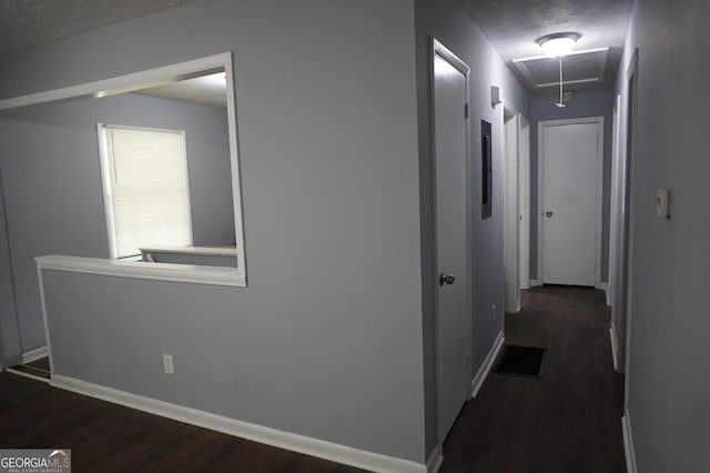 39 Mcferrin Cir, Riverdale, GA 30274 - corridor with attic access, wood finished floors, and a textured ceiling