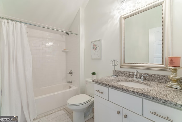 2816 Oconee Springs Dr, Statham, GA 30666 - bathroom with vanity, shower / bath combo, and tile patterned flooring