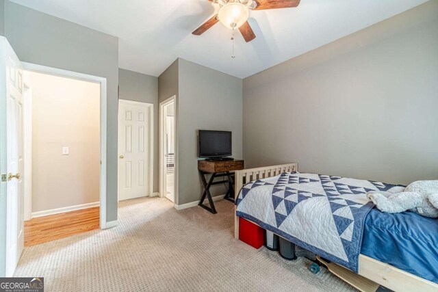 1461 Radstone Dr, Lawrenceville, GA 30044 - bedroom with light carpet and ceiling fan