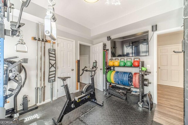 1461 Radstone Dr, Lawrenceville, GA 30044 - exercise area featuring baseboards