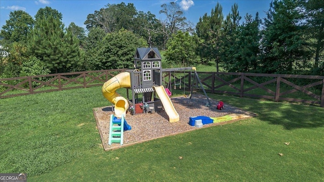 112 Sterling Lake Way, Jefferson, GA 30549 - view of play area featuring view of wooded area