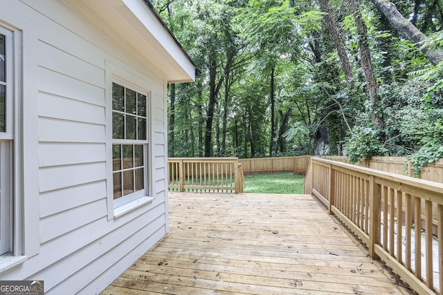911 Oakland Dr SW, Atlanta, GA 30310 - wooden terrace featuring a fenced backyard