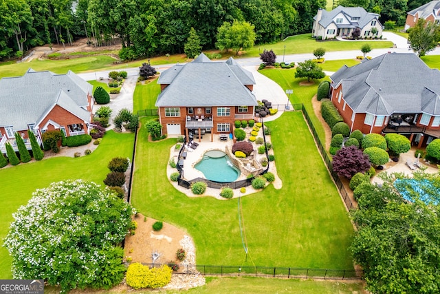 713 Birkdale Blvd, Carrollton, GA 30116 - aerial view of residential area with a pool