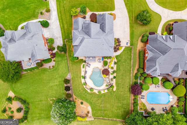 713 Birkdale Blvd, Carrollton, GA 30116 - drone / aerial view of a pool area