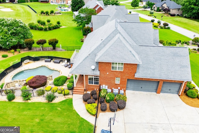 713 Birkdale Blvd, Carrollton, GA 30116 - view from above of property featuring a pool