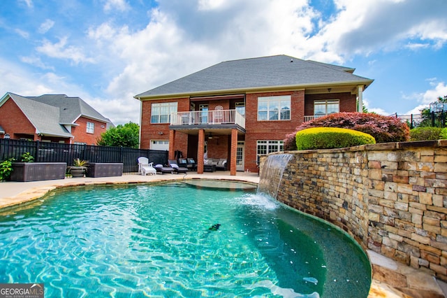 713 Birkdale Blvd, Carrollton, GA 30116 - view of pool with a patio area and a ceiling fan