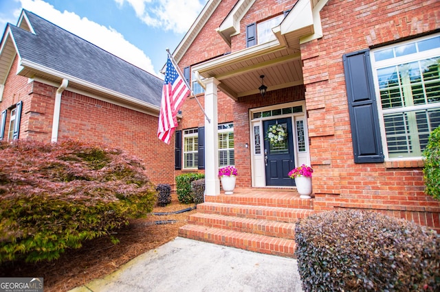713 Birkdale Blvd, Carrollton, GA 30116 - property entrance featuring brick siding and a shingled roof