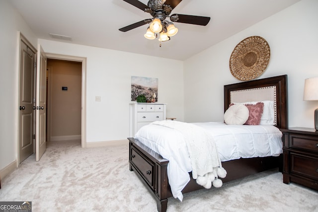713 Birkdale Blvd, Carrollton, GA 30116 - bedroom featuring light colored carpet and ceiling fan