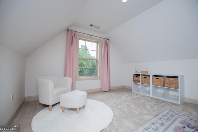 713 Birkdale Blvd, Carrollton, GA 30116 - sitting room with lofted ceiling and carpet floors
