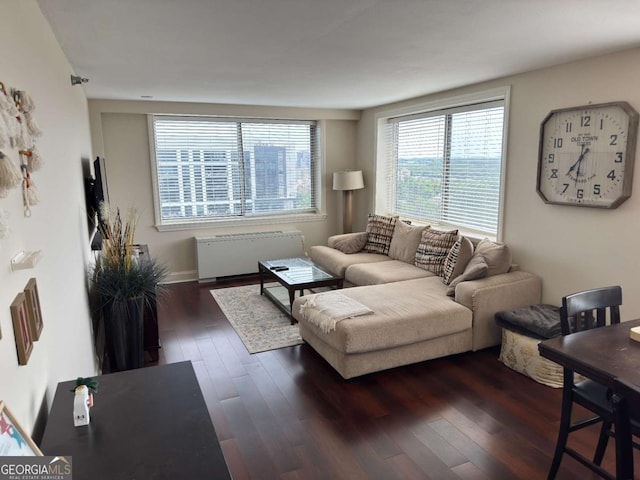 2479 Peachtree Rd NE Unit 1714, Atlanta, GA 30305 - living room with radiator and hardwood / wood-style flooring