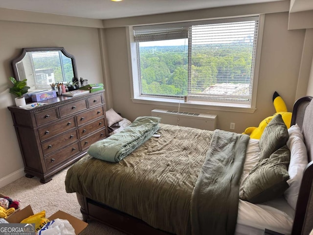 2479 Peachtree Rd NE Unit 1714, Atlanta, GA 30305 - bedroom featuring light colored carpet and an AC wall unit