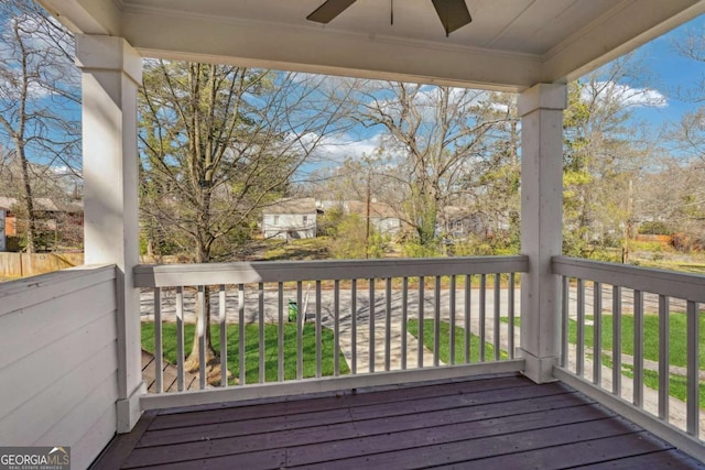260 Westview Pl SW, Atlanta, GA 30314 - deck with a ceiling fan