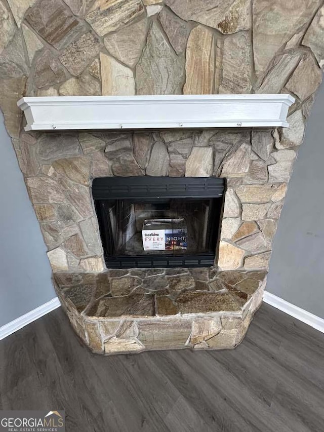 160 Lake Wellington Dr, Kingsland, GA 31548 - detailed view of a fireplace and wood finished floors