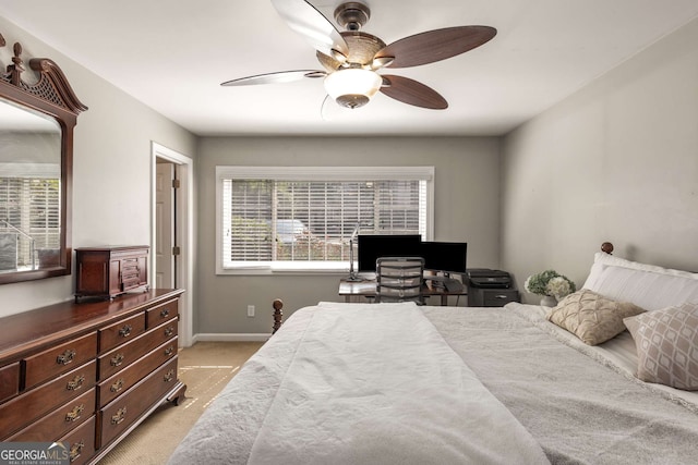 1445 Monroe Dr Unit 14B, Atlanta, GA 30324 - bedroom with light carpet and ceiling fan