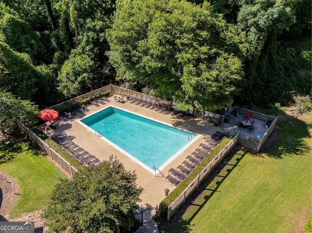 1445 Monroe Dr Unit 14B, Atlanta, GA 30324 - community pool with a patio area