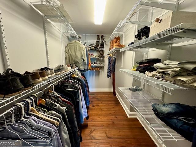 360 Morgan Mill Rd, Brooks, GA 30205 - spacious closet featuring wood finished floors