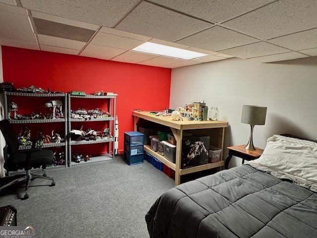 360 Morgan Mill Rd, Brooks, GA 30205 - carpeted bedroom with a paneled ceiling