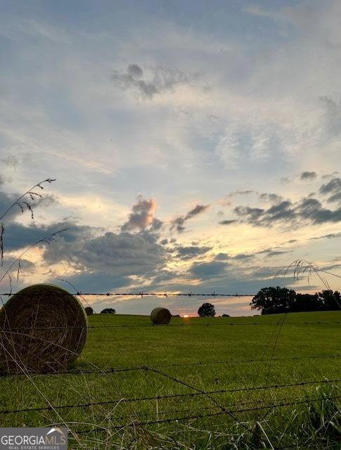 360 Morgan Mill Rd, Brooks, GA 30205 - yard at dusk with a view of rural / pastoral area and a water view
