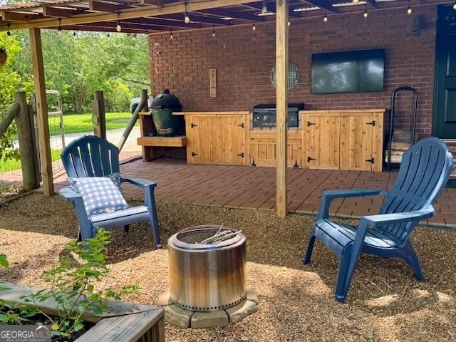 360 Morgan Mill Rd, Brooks, GA 30205 - view of patio featuring grilling area