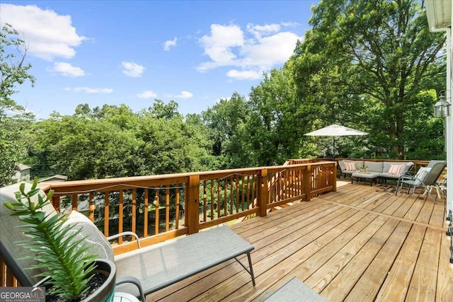 2653 W Main St NW, Atlanta, GA 30318 - wooden terrace with an outdoor hangout area