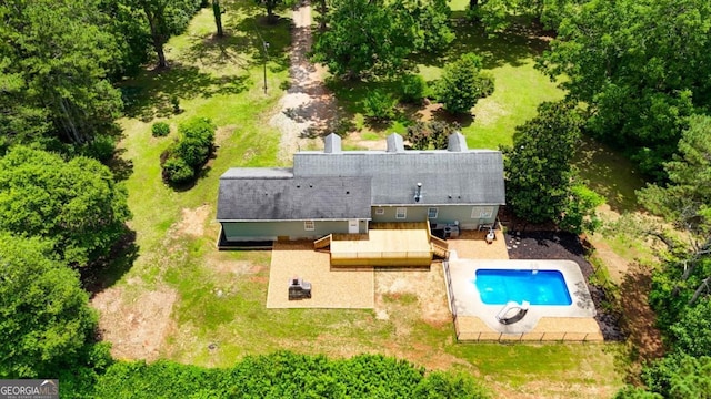 370 Simms Rd, Carrollton, GA 30117 - view from above of property featuring a pool