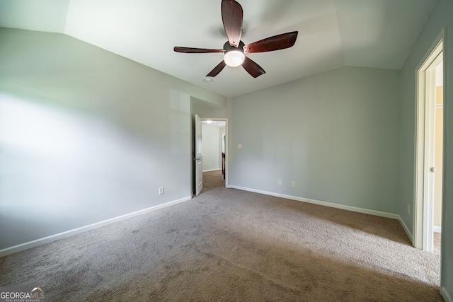 38 Pin Oak Way, Hamilton, GA 31811 - unfurnished bedroom featuring lofted ceiling, carpet floors, and a ceiling fan