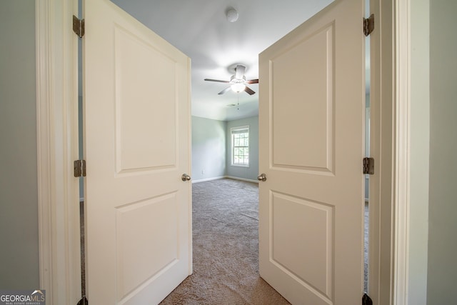 38 Pin Oak Way, Hamilton, GA 31811 - hallway with carpet flooring and baseboards