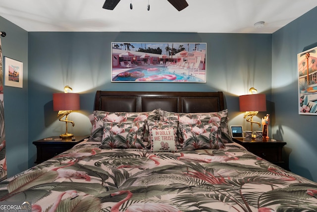 4 Bluff Ct SE, Cartersville, GA 30120 - bedroom featuring a ceiling fan