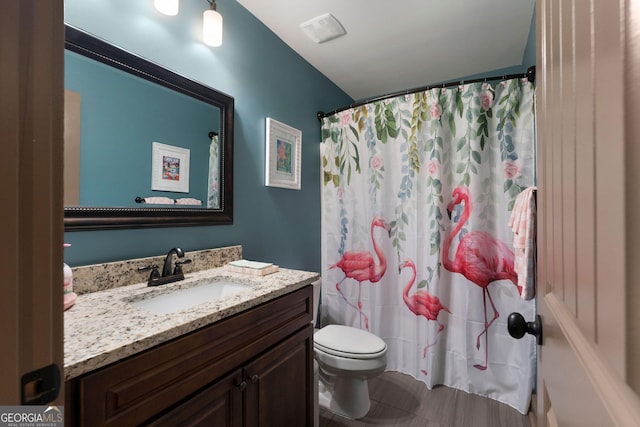 4 Bluff Ct SE, Cartersville, GA 30120 - bathroom featuring vanity and a shower with curtain