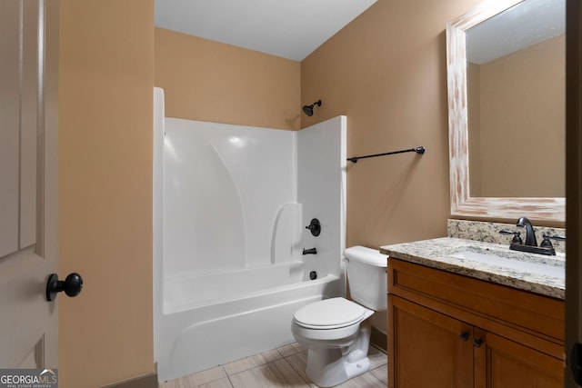 4 Bluff Ct SE, Cartersville, GA 30120 - bathroom featuring vanity, shower / tub combination, and tile patterned flooring