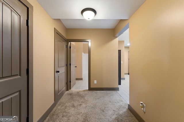 4 Bluff Ct SE, Cartersville, GA 30120 - corridor featuring light colored carpet and light tile patterned floors