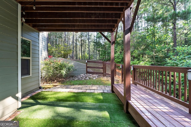4 Bluff Ct SE, Cartersville, GA 30120 - view of yard with a wooden deck