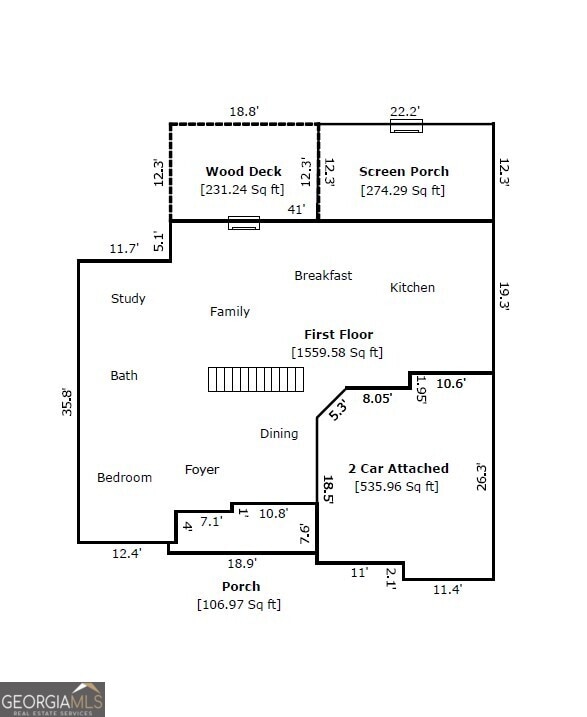 4 Bluff Ct SE, Cartersville, GA 30120 - view of floor plan / room layout