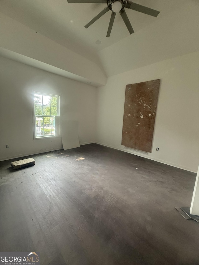 1551 Broad St NE, Conyers, GA 30012 - unfurnished room featuring a ceiling fan and vaulted ceiling