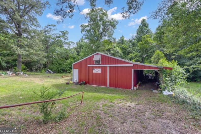 101 Leverett St, Warm Springs, GA 31830 - view of pole building featuring a lawn