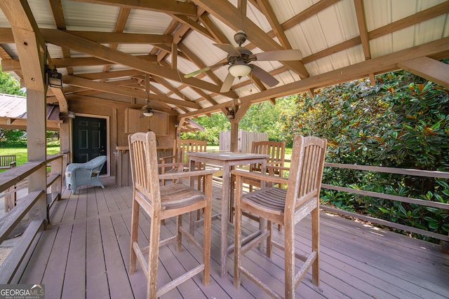 124 Old Salem Trl, Pine Mountain, GA 31822 - deck featuring ceiling fan