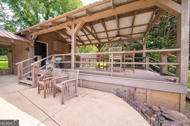 124 Old Salem Trl, Pine Mountain, GA 31822 - view of patio with a ceiling fan
