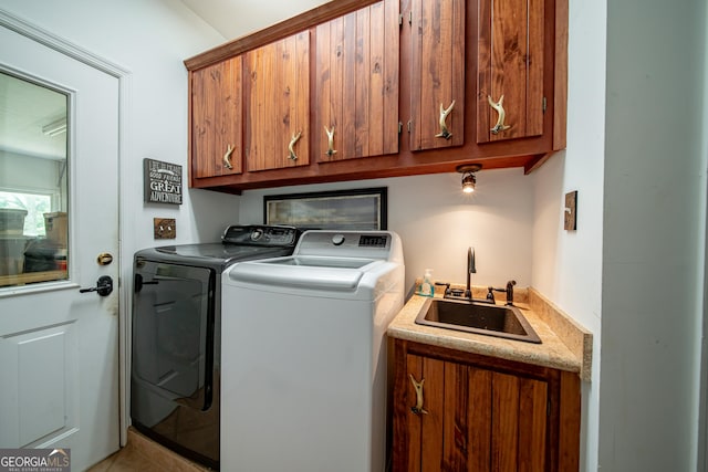 124 Old Salem Trl, Pine Mountain, GA 31822 - laundry area with independent washer and dryer and cabinet space