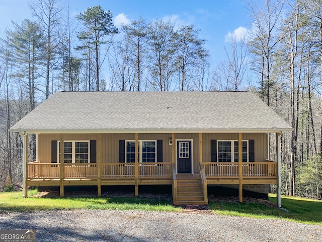 3177 Rodgers Creek Rd Unit 169, Ellijay, GA 30540 - view of front of property with roof with shingles and covered porch
