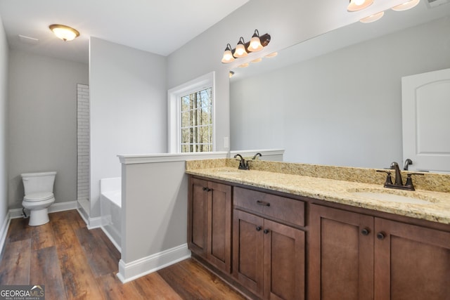 3177 Rodgers Creek Rd Unit 169, Ellijay, GA 30540 - bathroom featuring a bath, wood finished floors, and double vanity