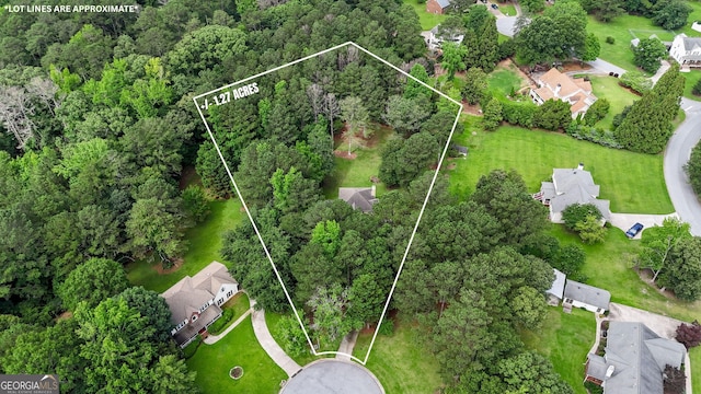 115 Rockhurst Chase, Tyrone, GA 30290 - aerial view of residential area featuring property parcel outlined