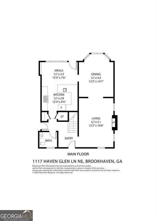 1117 Haven Glen Ln NE, Brookhaven, GA 30319 - view of room layout