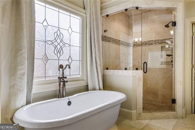 217 Fernwood Pl, Woodstock, GA 30188 - full bathroom featuring a shower stall and a freestanding tub