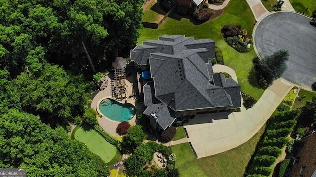 217 Fernwood Pl, Woodstock, GA 30188 - aerial view of a pool