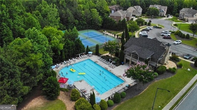 217 Fernwood Pl, Woodstock, GA 30188 - drone / aerial view of a pool
