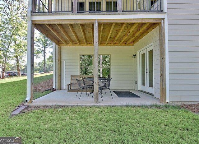 192 Greyfairs Ave, Senoia, GA 30276 - view of patio with french doors